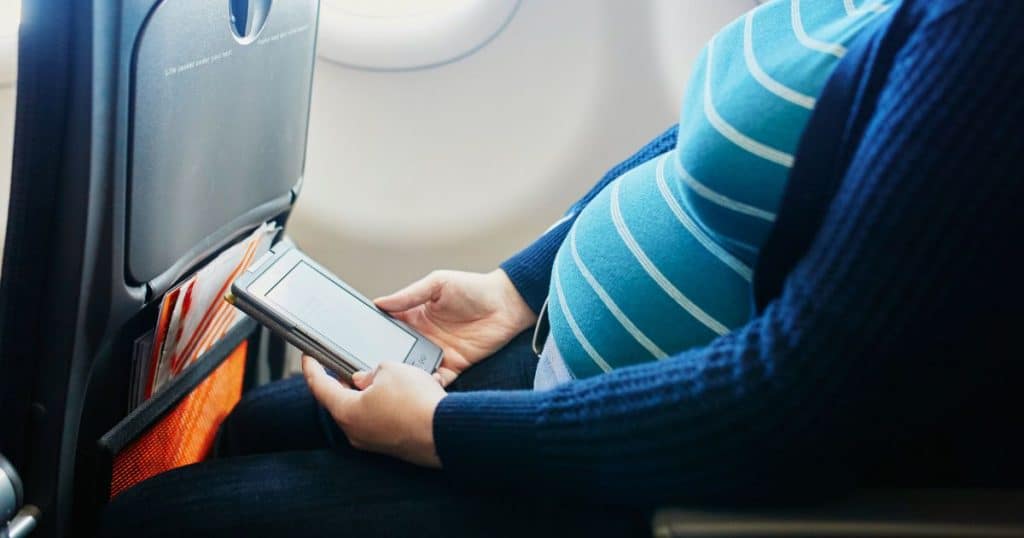 encore enceinte au moment de prendre le billet d'avion